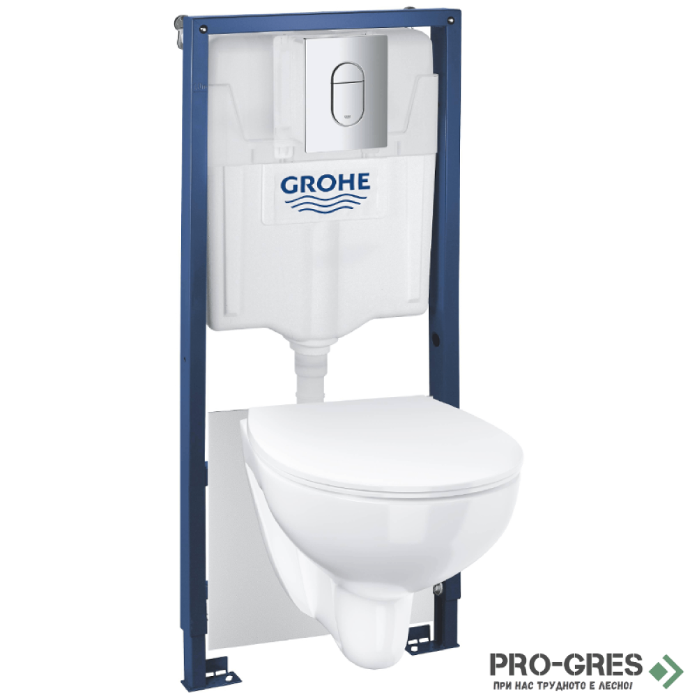 ПРОМО Комплект казанче за вграждане с тоалетна и активатор Bau Ceramic Slim 5в1 Grohe 36504000