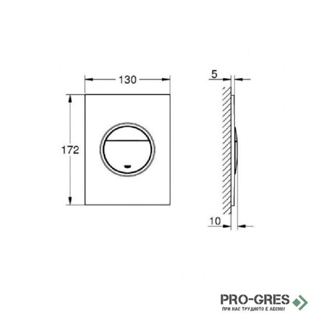 Бутон за вградено казанче, S-размер, Nova Cosmopolitan, Grohe 37601KF0