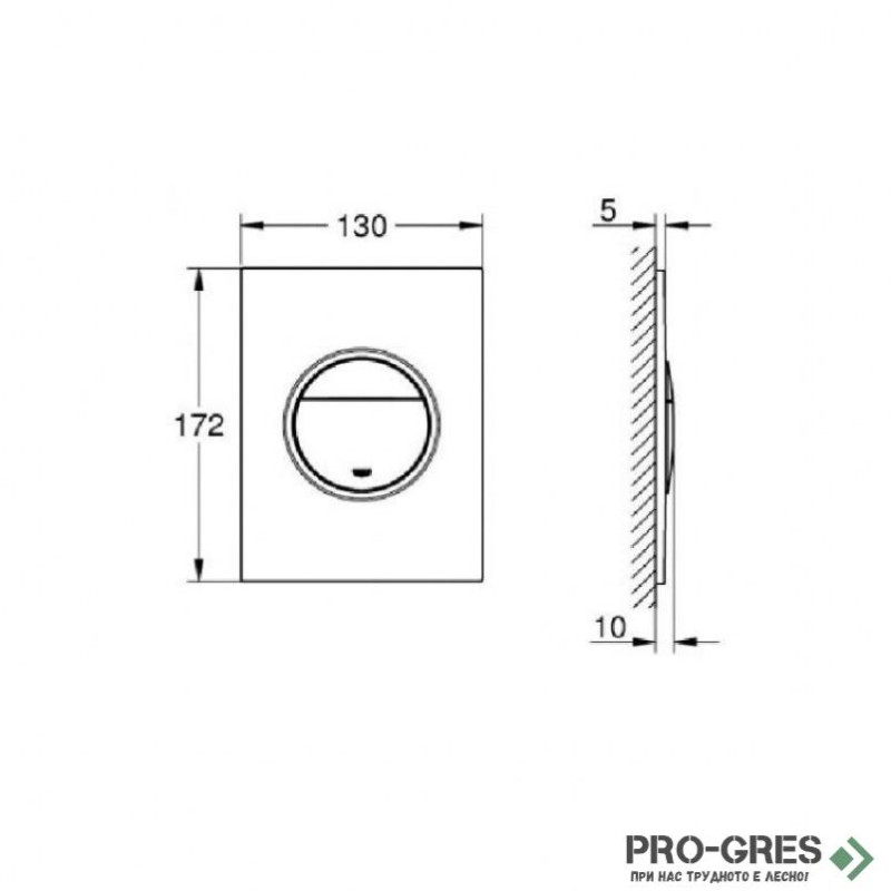 Бутон за вградено казанче, S-размер, Nova Cosmopolitan, Grohe 37601KF0
