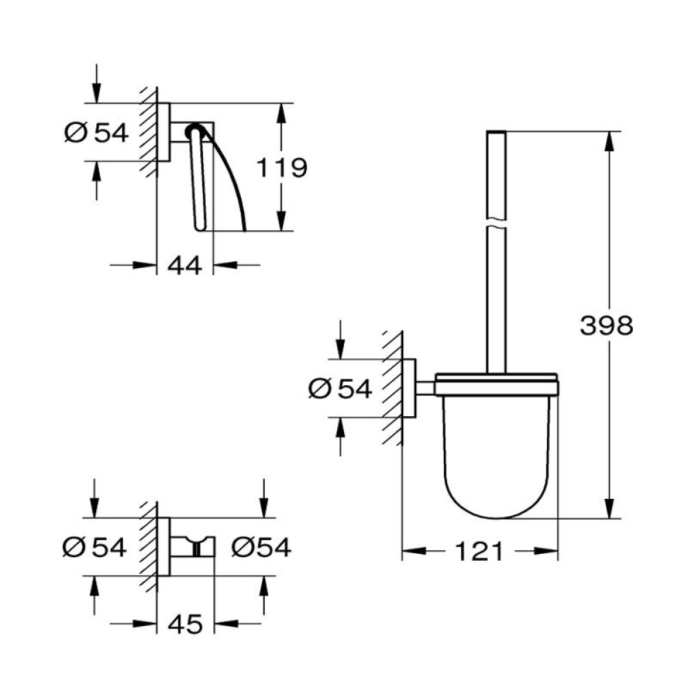 Комплект аксесоари за баня 3в1, Grohe Essentials 40 407 001