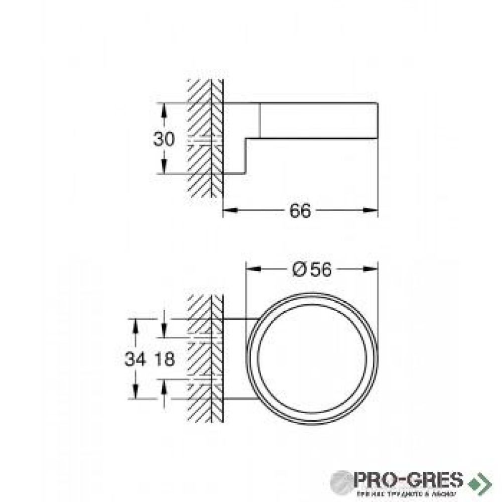 Чаша + държач, черен мат, Grohe 41 217 KF0