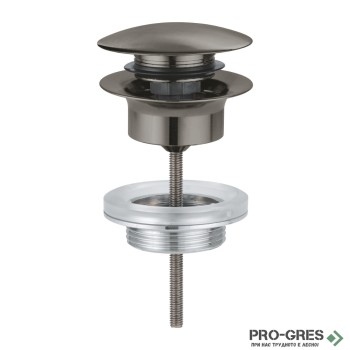 Клик-клак сифон за мивка Brushed Hard Graphite Grohe 65807AL0