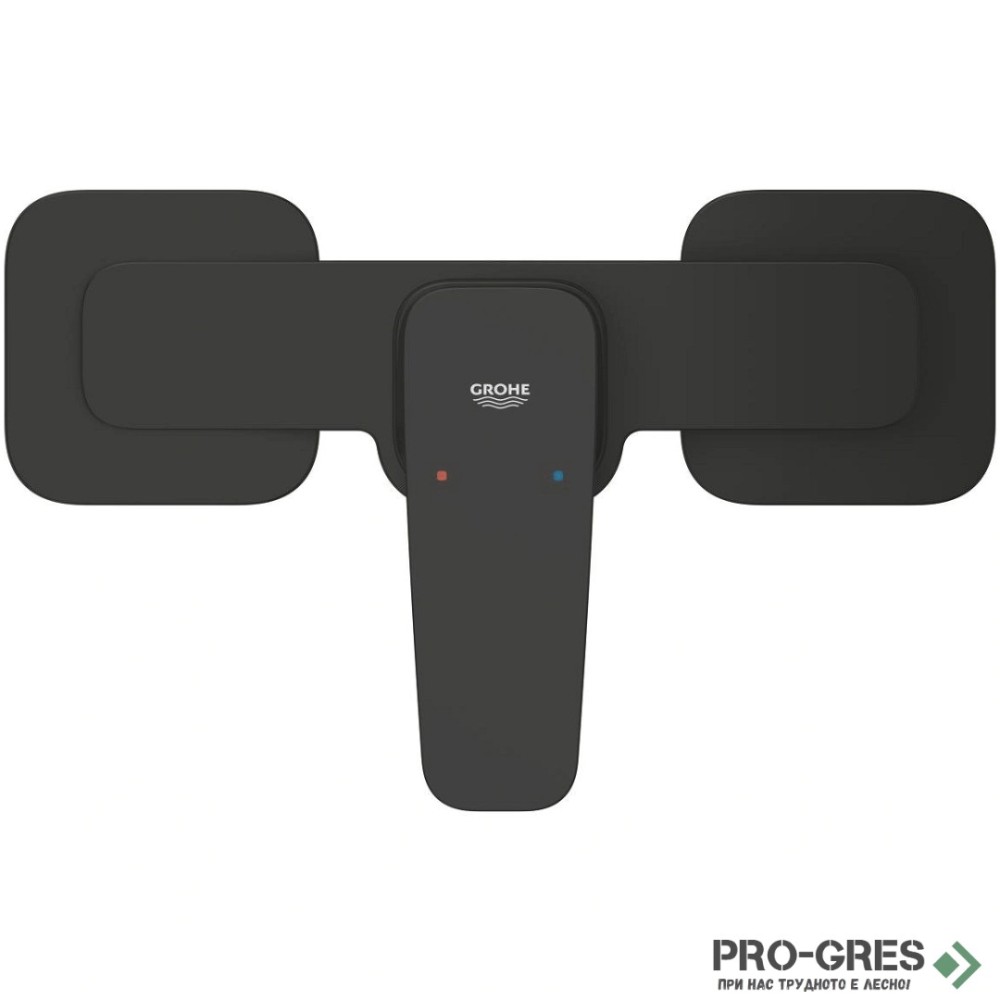 Смесител за душ, стенен, черен мат, Cubeo, Grohe 1018242430