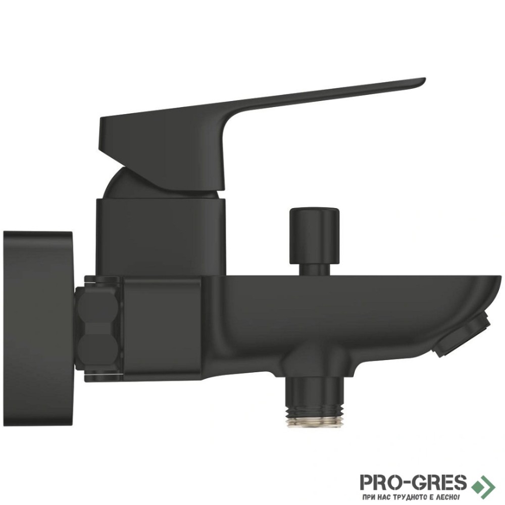 Смесител за душ/вана, стенен, черен мат, Cubeo, Grohe 1018132430