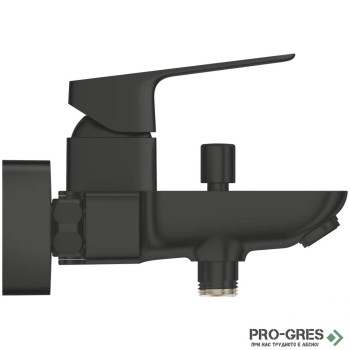 Смесител за душ/вана, стенен, черен мат, Cubeo, Grohe 1018132430