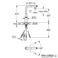 Смесител за кухня, с издърпващ се чучур, Essence SmartControl, Grohe 31892KF0