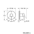 Смесител за вграждане за душ,Essence SuperSteel,Grohe 24168DC1
