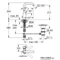 Смесител за мивка L-размер с витло ,Brushed Hard Graphite GROHE ESSENCE 24174AL1