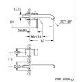 Комплект Стенен смесител с тяло за вграждане, М-размер,Brushed Hard Graphite Essence, Grohe 29192AL1
