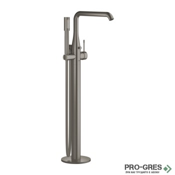 Смесител за вана с ръчен душ,подов монтаж,BRUSHED Hard Graphite, Esence Grohe 23491AL1
