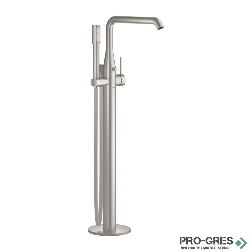 Смесител за вана с ръчен душ,подов монтаж,SuperSteel Esence Grohe 23491DC1