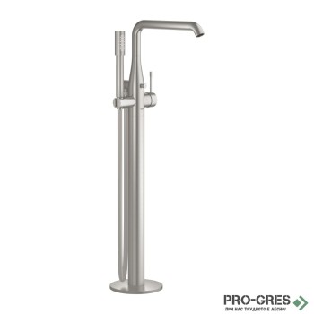 Смесител за вана с ръчен душ,подов монтаж,SuperSteel Esence Grohe 23491DC1