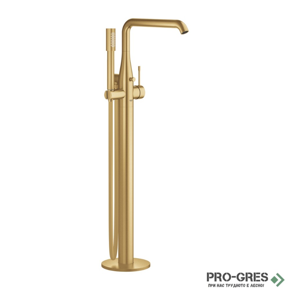 Смесител за вана с ръчен душ,подов монтаж,BRUSHED COOL SUNRISE, Esence Grohe 23491GN1