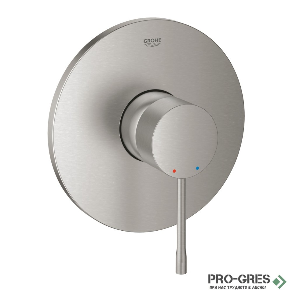 Смесител за вграждане за душ,Essence SuperSteel,Grohe 24168DC1