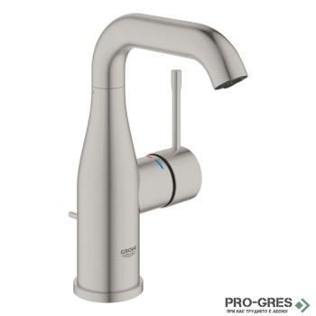 Смесител за мивка М-размер с витло ,SuperSteel GROHE ESSENCE 24173DC1