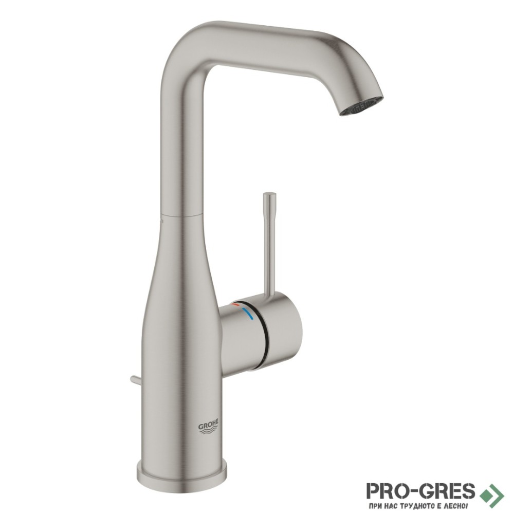 Смесител за мивка L-размер с витло ,SuperSteel GROHE ESSENCE 24174DC1