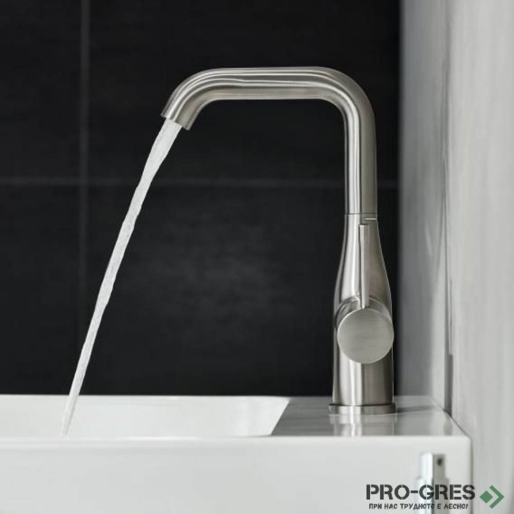 Смесител за мивка L-размер с витло ,SuperSteel GROHE ESSENCE 24174DC1
