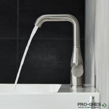 Смесител за мивка L-размер с витло ,SuperSteel GROHE ESSENCE 24174DC1
