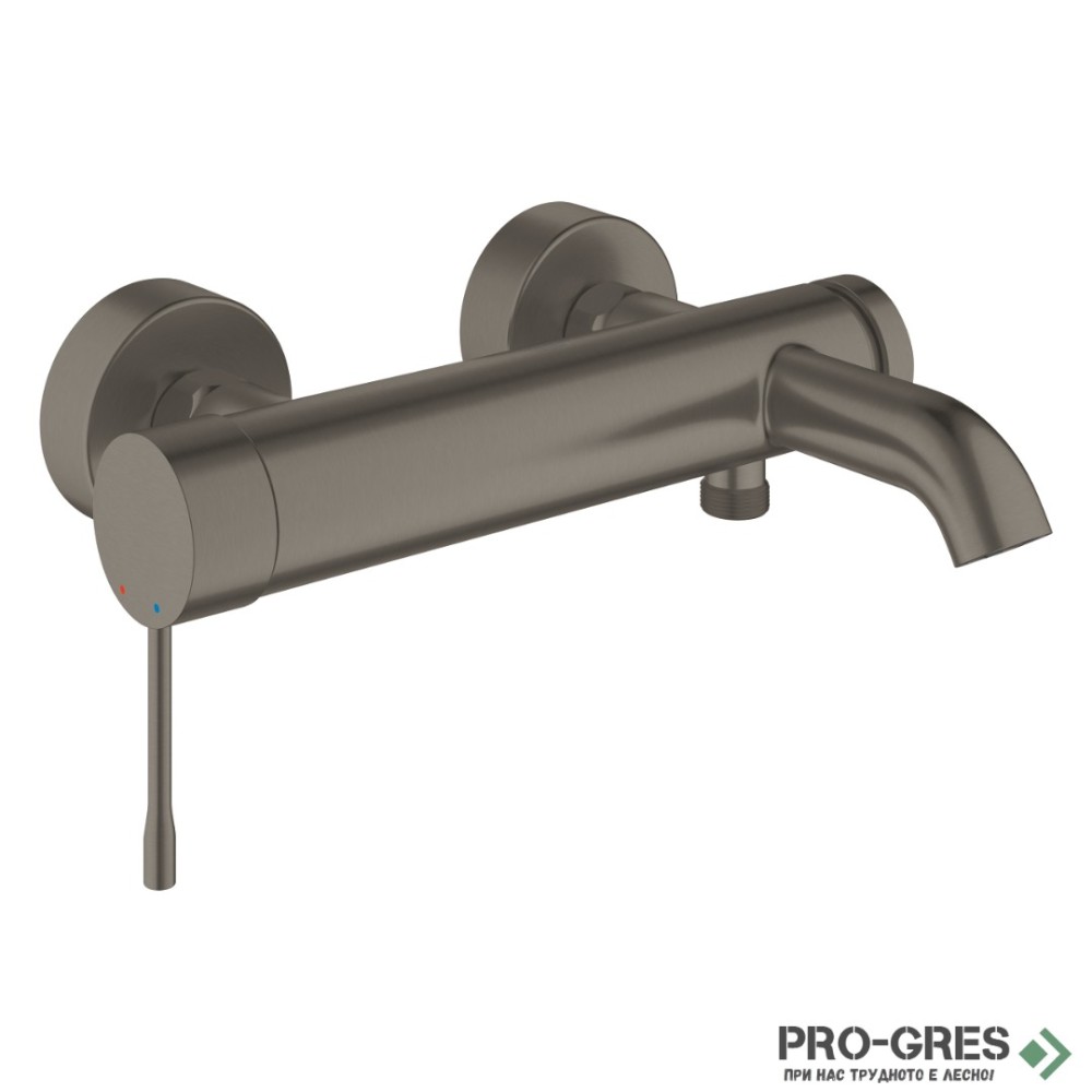Смесител за вана/душ с чучур, BRUSHED Hard Graphite,Essence ,Grohe 25250AL1