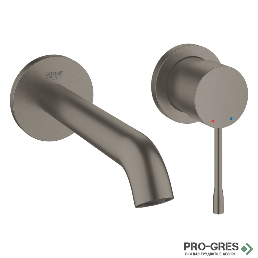Комплект Стенен смесител с тяло за вграждане, М-размер,Brushed Hard Graphite Essence, Grohe 29192AL1