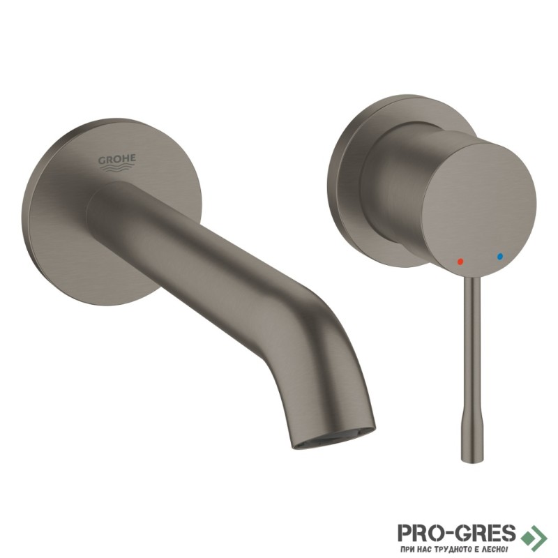 Комплект Стенен смесител с тяло за вграждане, М-размер,Brushed Hard Graphite Essence, Grohe 29192AL1