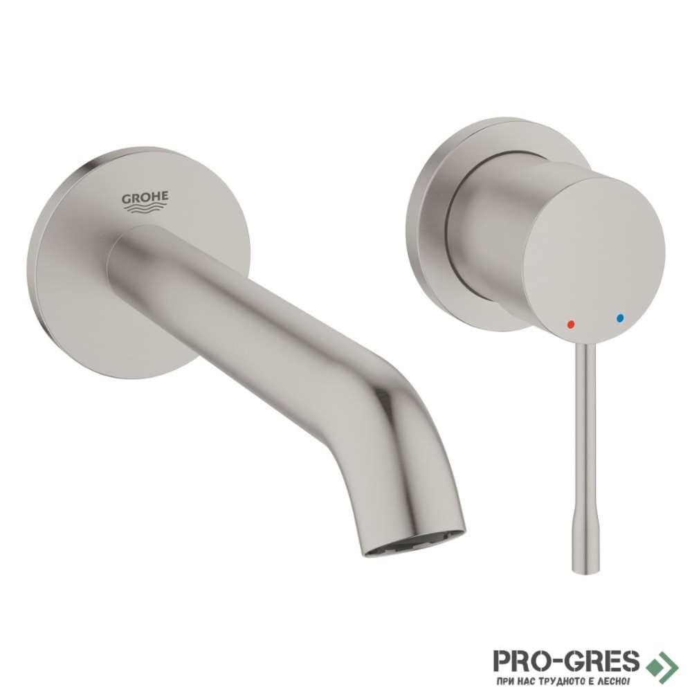 Комплект Стенен смесител с тяло за вграждане, L-размер,SuperSteel Essence, Grohe 29193DC1