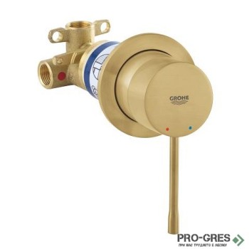 Смесител за вграждане  комплект с тяло за вграждане BRUSHED COOL SUNRISE  Grohe 29197GN0  Essence