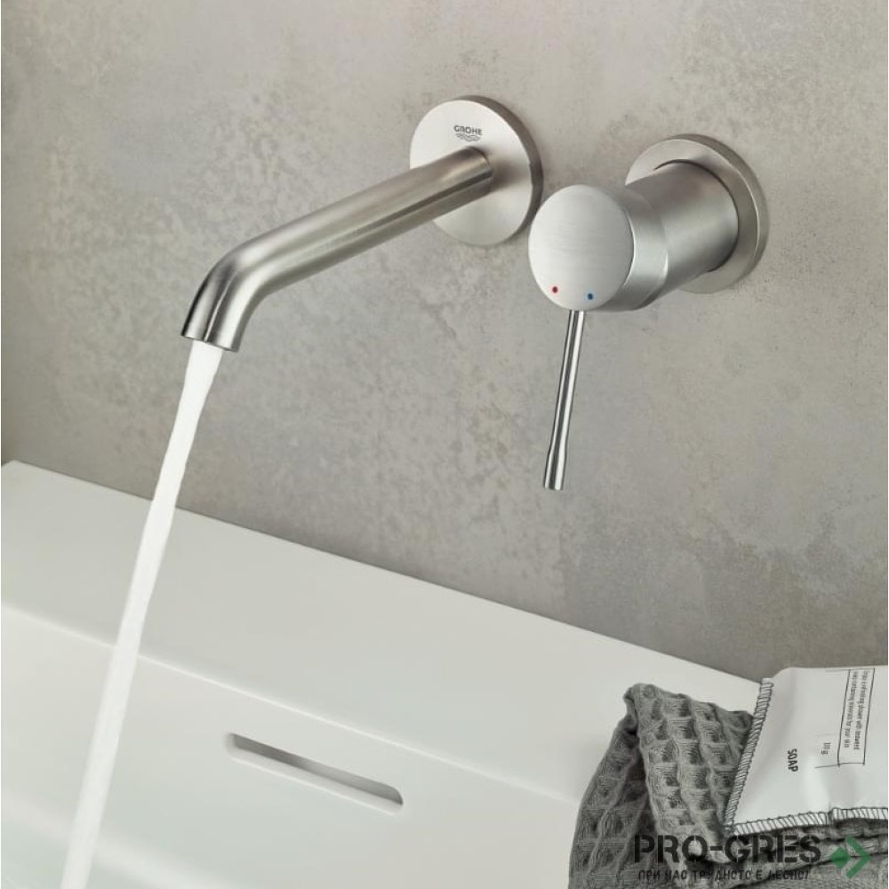 Комплект Стенен смесител с тяло за вграждане, L-размер,SuperSteel Essence, Grohe 29193DC1