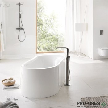 Смесител за вана с ръчен душ,подов монтаж,BRUSHED Hard Graphite, Esence Grohe 23491AL1
