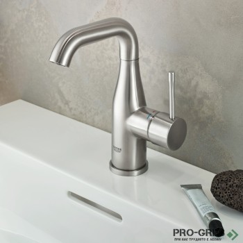Смесител за мивка М-размер с витло ,SuperSteel GROHE ESSENCE 24173DC1