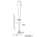 Душ комплект за вграждане с чучур и пита от тавана в хром Essence Grohe 24058001 Душ комплект за вграждане с чучур и пита от тавана в хром Essence Grohe 24058001