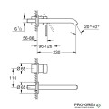 Стенен смесител с тяло за вграждане, L-размер, Essence, Grohe 29193GN1/23571000