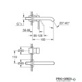 Стенен смесител с тяло за вграждане, М-размер, Essence, Grohe 29192GN1/23571000