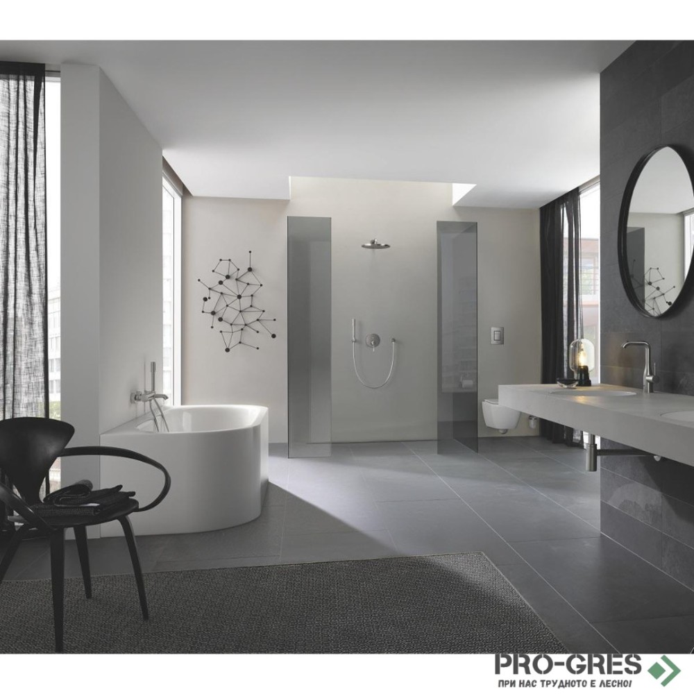 Смесител за вграждане за душ,Essence SuperSteel,Grohe 24167DC1