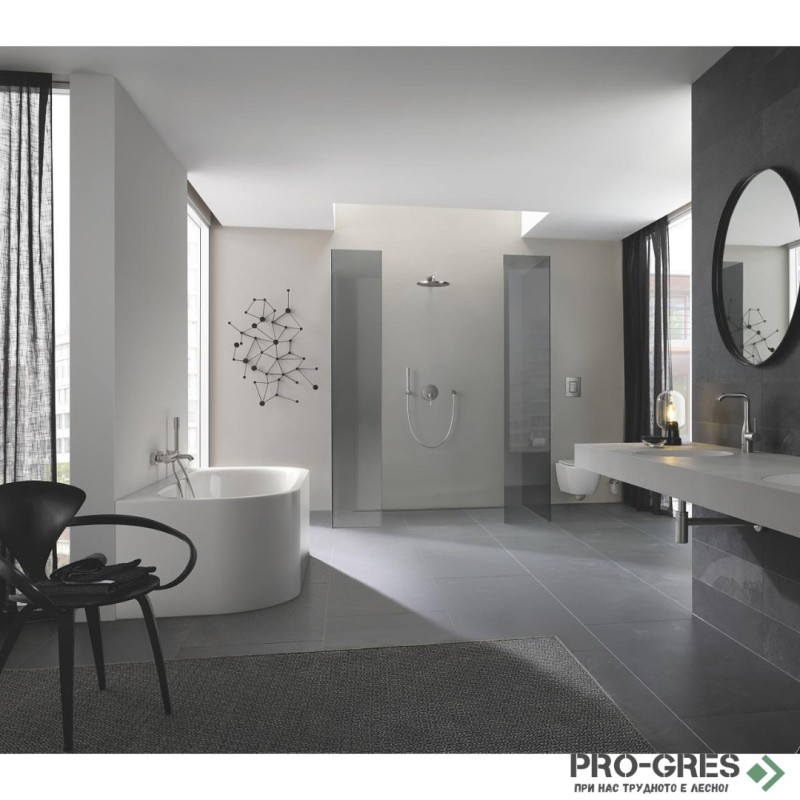 Смесител за вграждане за душ,Essence SuperSteel,Grohe 24167DC1