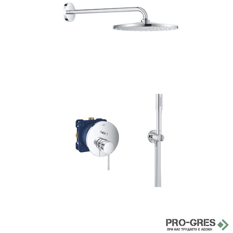 Душ комплект за вграждане и пита от стената в хром Essence Grohe 24058001 Душ комплект за вграждане и пита от стената в хром Essence Grohe 24058001