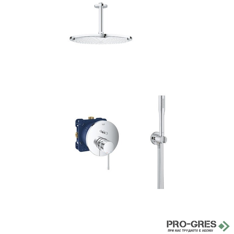 Душ комплект за вграждане и пита от тавана в хром Essence Grohe 24058001 Душ комплект за вграждане и пита от тавана в хром Essence Grohe 24058001
