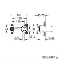 Стенен смесител с тяло за вграждане, L-размер, Essence, Grohe 29193GN1/23571000