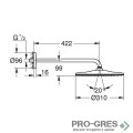 Душ  за вграждане, едноръкохватков ,черен мат, Grohe  SMARTCONTROL
