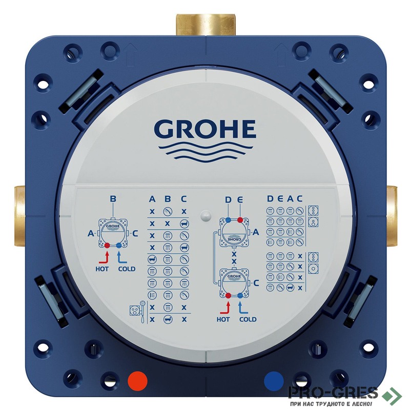Душ  за вграждане,термостат ,черен мат, Grohe  Grohtherm/Tempesta 250