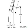 Душ  за вграждане, едноръкохватков ,черен мат, Grohe  ESSENCE/RSH MONO