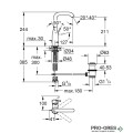 Смесител за мивка L-размер , BRUSHED COOL SUNRISE GROHE ESSENCE 24174GN1