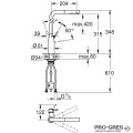 Смесител за мивка, издърпващ се, L-чучур, Essence, Grohe 30504KF0