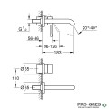 Стенен смесител с тяло за вграждане, черен мат, Essence, Grohe 29192KF1/23571000