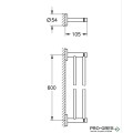 Двоен хавлийник 65см, SuperSteel Essentials, Grohe 40802DC1