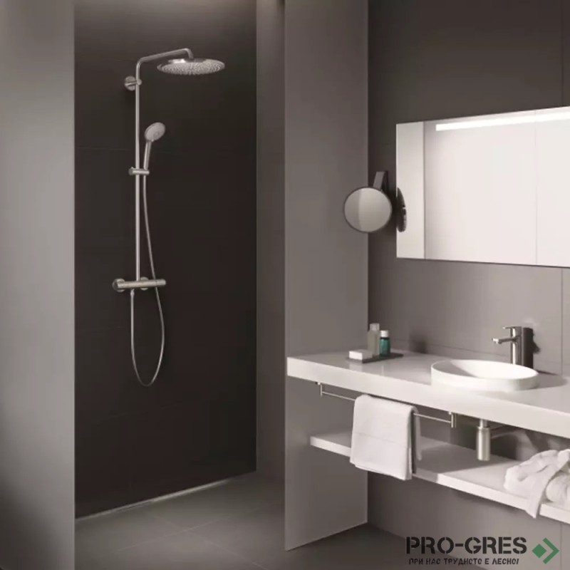 Душ система с термостатен смесител,SuperSteel GROHE EUPHORIA 310  26075DC0