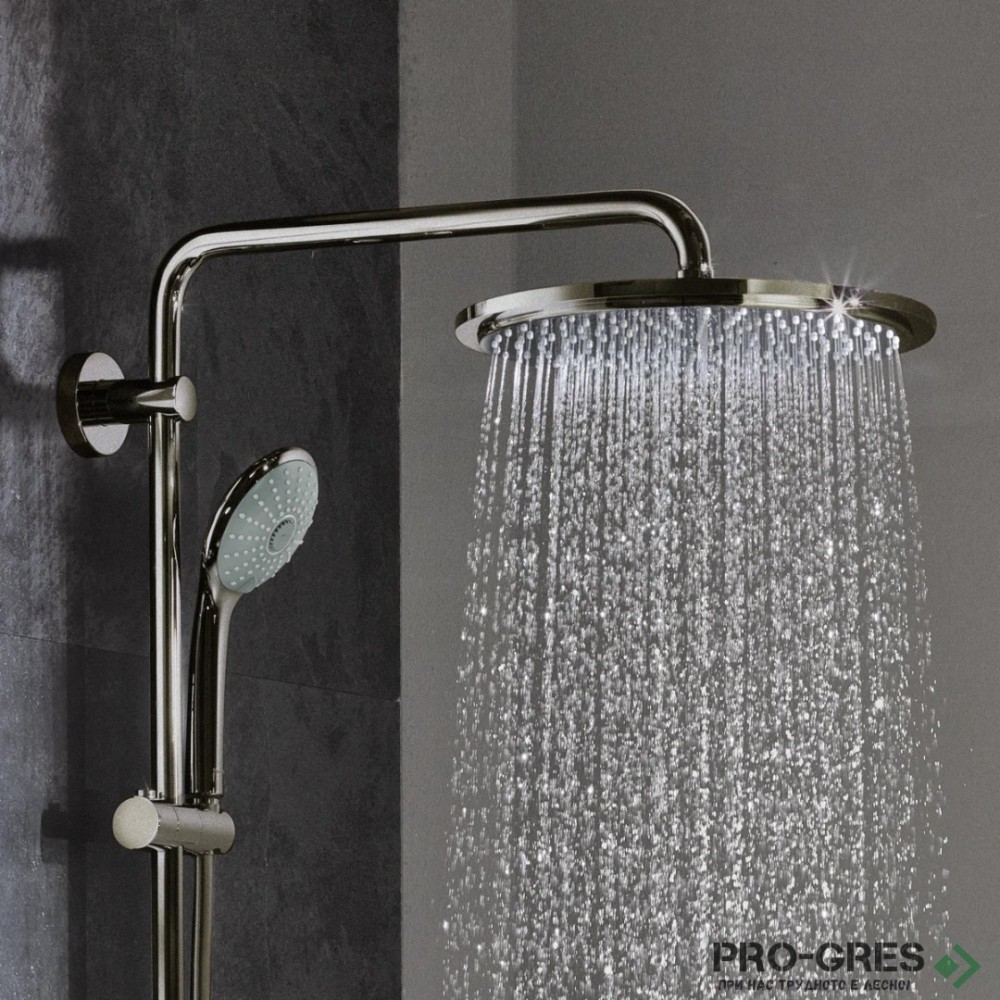 Душ система с термостатен смесител,Brushed Hard Graphite GROHE EUPHORIA 310 26075AL0