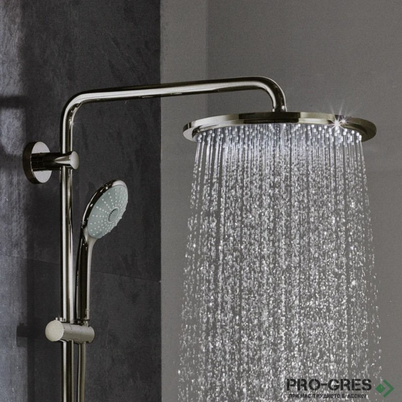 Душ система с термостатен смесител,Brushed Hard Graphite GROHE EUPHORIA 310 26075AL0