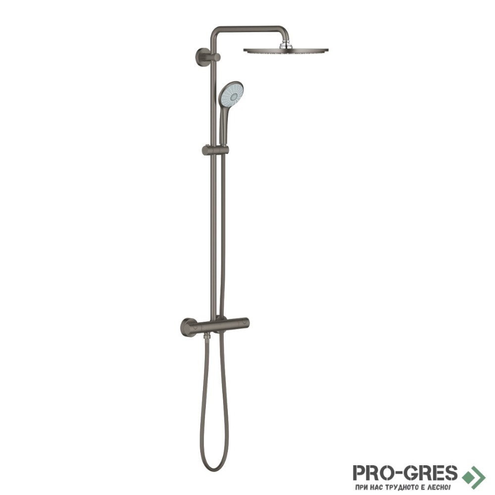 Душ система с термостатен смесител,Brushed Hard Graphite GROHE EUPHORIA 310 26075AL0