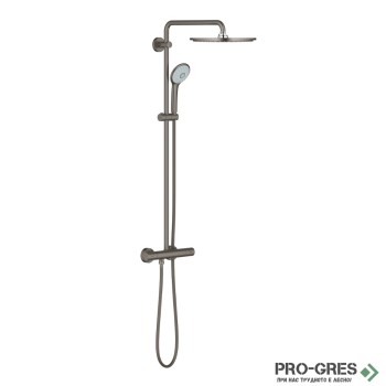 Душ система с термостатен смесител,Brushed Hard Graphite GROHE EUPHORIA 310 26075AL0